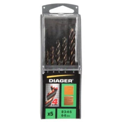 Coffret 5 Meches Bois 4 Pointes Diager