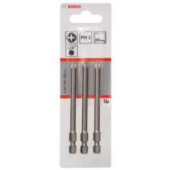 Embouts Philips PH1 89mm Sachet De 3 Bosch 3 Embouts Philips PH1 89mm Sachet De 3 Bosch -Outils Séries Magasin embouts philips ph1 89mm sachet de 3 bosch 1