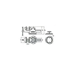 Etau Acier Double Guidage Base Tournante Dolex