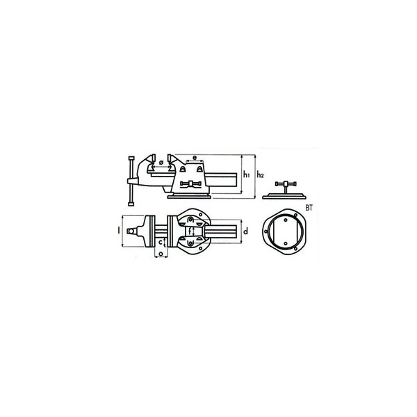 Etau Acier Double Guidage Base Tournante Dolex 1 Etau Acier Double Guidage Base Tournante Dolex
