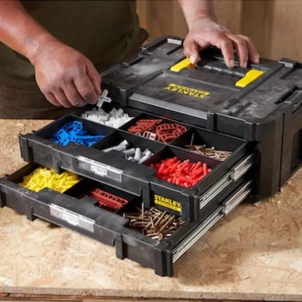 Malette 2 Tiroirs Pro-Stack Fatmax 8L Stanley 3 Malette 2 Tiroirs Pro-Stack Fatmax 8L Stanley – Image 3