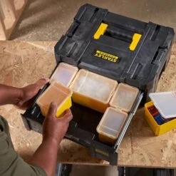 Malette Grand Tiroir 6 Casiers Pro-Stack Fatmax 9.5L Stanley -Outils Séries Magasin malette grand tiroir 6 casiers pro stack fatmax 9.5l stanley 2