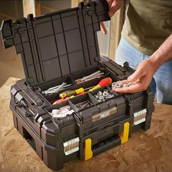 Malette Grande Poignée Avec Organiseur Pro-Stack Fatmax 14L Stanley 4 Malette Grande Poignée Avec Organiseur Pro-Stack Fatmax 14L Stanley – Image 4