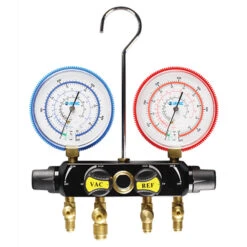 Manifold 4 Voies R410A / R32 Avec Voyant Et Flexibles Javac