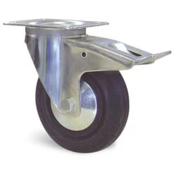 Roulette Pivotante Manu-Roll 160mm A Platine 175kg Frein Guitel