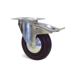 Roulette Pivotante Port-Roll 80mm A Platine 80kg Frein Guitel