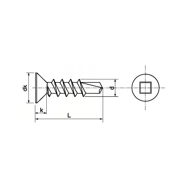 Vis Autoperceuse TF Carrée 4.8x38 250pces Acton 2 Vis Autoperceuse TF Carrée 4.8x38 250pces Acton – Image 2